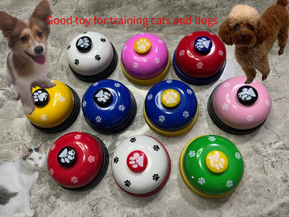 Pet Toys Bell for Dogs Cat Training Interactive Toy Called Dinner Small Bells Footprint Ring Trainer Feeding Reminder For Teddy [PET]