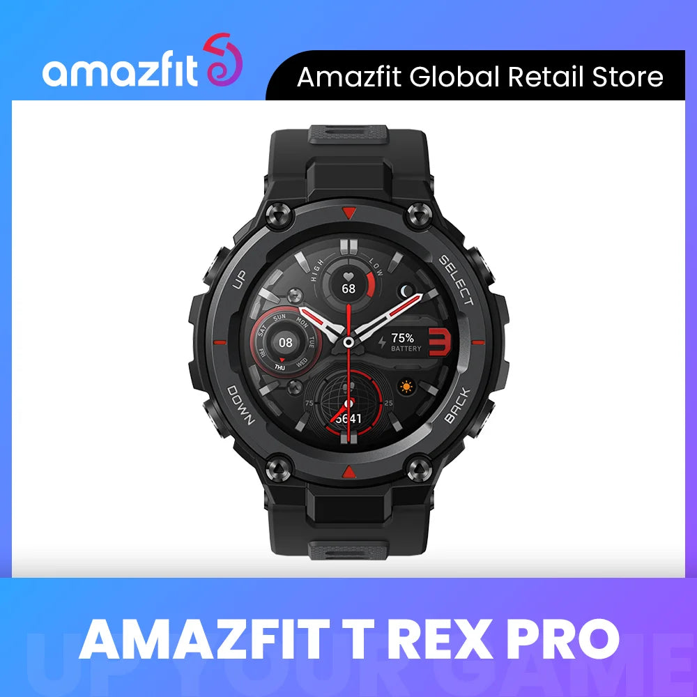 Global Version Amazfit Trex Pro GPS Outdoor Smartwatch Waterproof 18-day Battery Life 390mAh Smart Watch For Android iOS Phone [SWH]