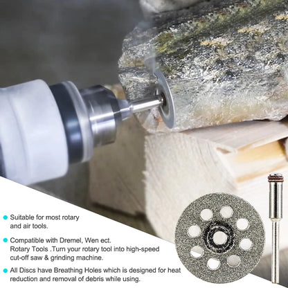 XCAN Diamond Saw Blade 20mm 22mm 25mm 30mm With Mandrel for Dremel Rotary Tools Mini Diamond Cutting Disc [PTO]