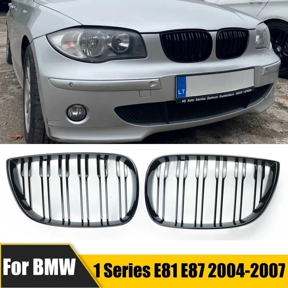 Pair Car Front Kidney Grille For BMW E81 E87 2004-2007 M SPORT Pre-facelift Racing Grills Grilles Auto ABS Grill Accessories [BDK]