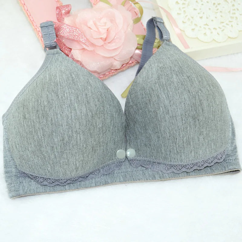 Cotton Maternity Nursing Bras Set Pregnant Breastfeeding Pregnancy Women Underwear Breast Feeding Bra [GRM] [UND]