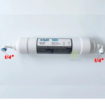 Quick connect 10 Inch T33 with 2pcs fitting Water Purifier INLINE COCONUT Carbon Post  WATER FILTER cartridge  REVERSE OSMOSIS [HAP]