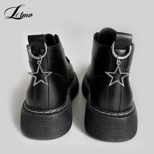 1pcs Hollow Big Stars Hearts Pendant Martin Boots Shoes Buckles Decoration Metal Snap Hook Shoes Accessories Y2K Party Jewelry [SHO]