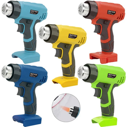 Portable Heat Gun Cordless Electric Heat Gun with 4 Nozzle For Makita/Dewalt/Milwaukee/Bosch/Black Decker 18V 20V Li-ion Battery [TOL]