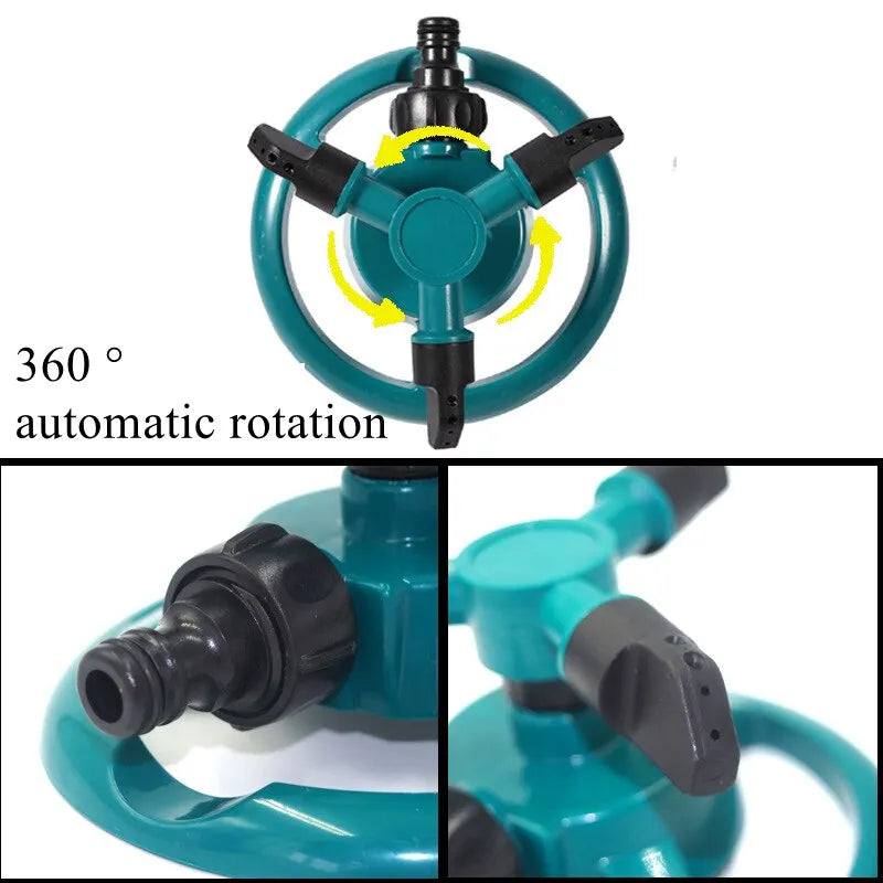 Sprinkler Nozzle 360 Degree Automatic Rotating Water Spray Garden Lawn Automatic Sprinkler Garden Watering Irrigation Supplies [GAR]