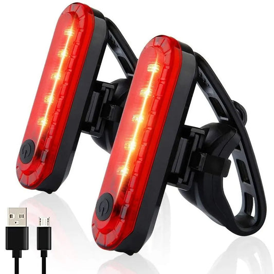 Bike Tail Light USB Rechargeable LED Bright Rear Red Bike Light Cycling Safety for Night Riding Lighting Back Bicycle Taillights [CYC]