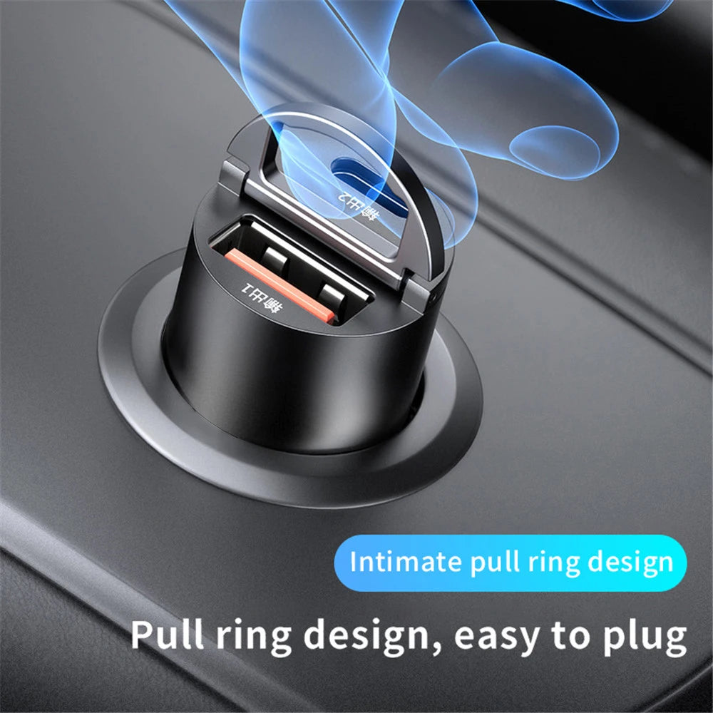 100W/200W QC3.0 PD Mini Car Charger 12-24V Lighter Fast Charging Car USB Type C Charger for Xiaomi Samsung Huawei iPhone Power [CAR]