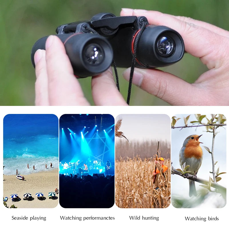 Professional 30x60 Telescope Mini Compact Folding Binoculars HD Portable for Child Outdoor Bird Watching Camping Travel Gift [SPT]