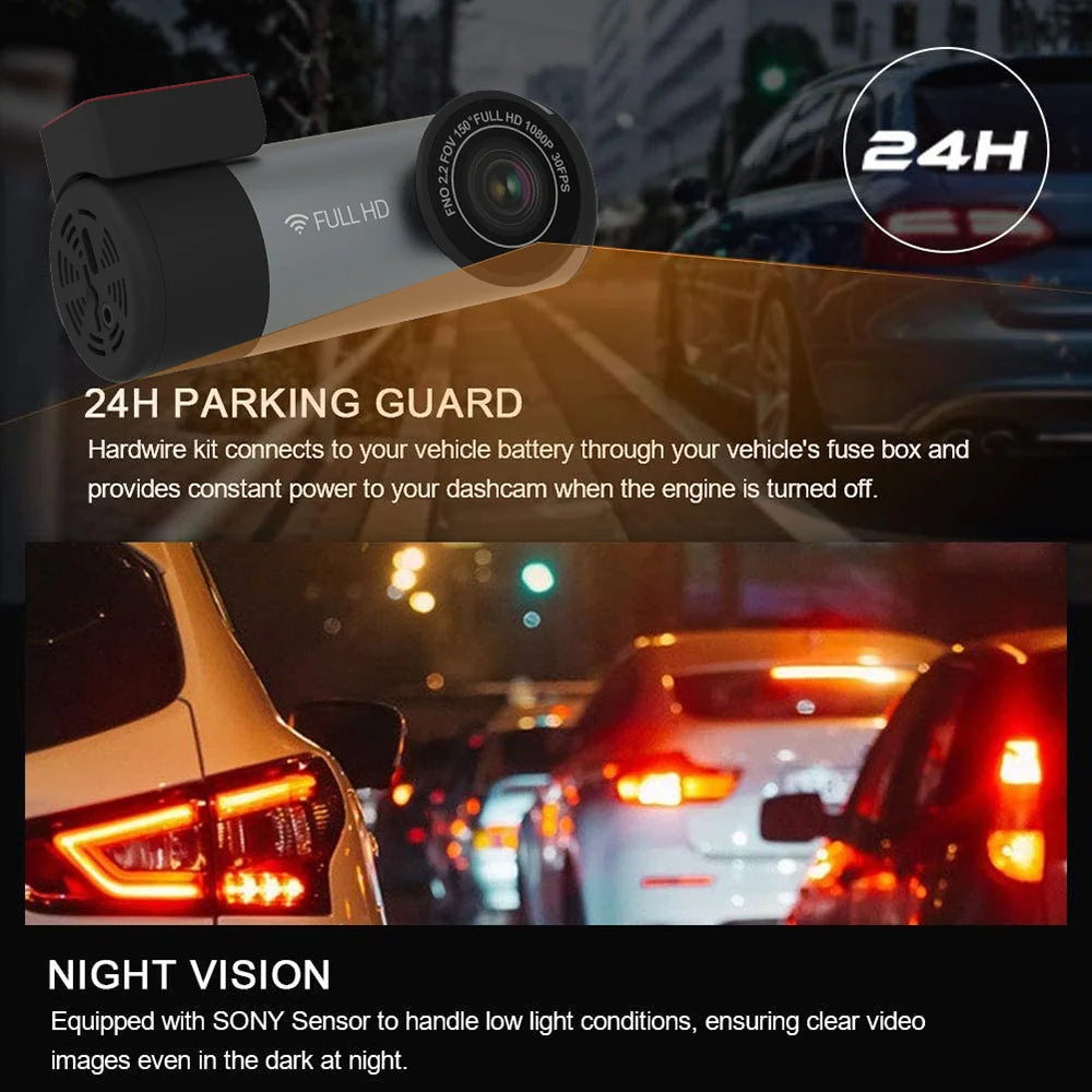 Dash Cam WIFI FULL HD 1080P Super Mini Car Camera DVR Wireless Night Version G-Sensor Driving Recorder With Multi Country Voice [CAR]