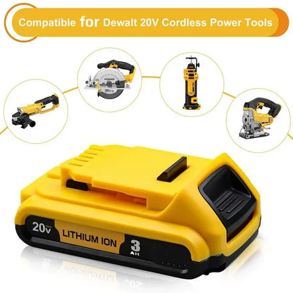 20V 3Ah DCB203 Li ion Battery Replacement for DeWalt 18v 20Volt Max Lithium Ion Batteries DCB206 DCB205 DCB204 DCB200Power Tools [BAT]