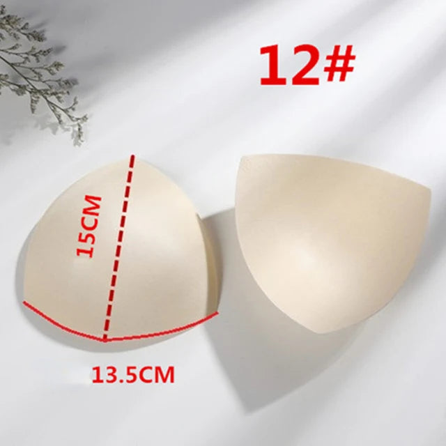 S-2XL Swimsuit Padding Insert Women Clothes Accessories Foam Triangle Sponge Pad Chest Cups Breast Bra Bikini Inserts Chest Pads [GRM] [UND]