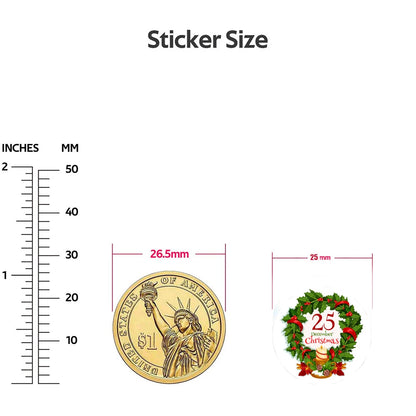 50-500pcs 8 Designs 1 Inch Christmas  Theme Seal Labels Stickers For DIY Gift Baking Package Envelope Stationery Decoration [STA]