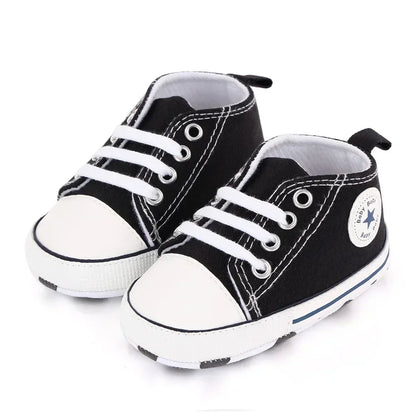 Canvas Sneakers Baby Boys Girls Shoes First Walkers Infant Toddler Anti-Slip Soft Sole Classical Newborn Baby Shoes 0-18 Month [SHO]