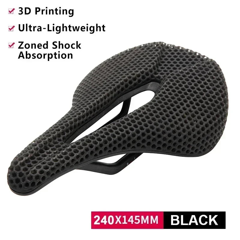 Bicycle 3D Printed Saddle Ultralight Carbon Fiber Road Mountain Bike Seat Cushion Hollow Comfortable 3D MTB Saddle Seat [CYC]