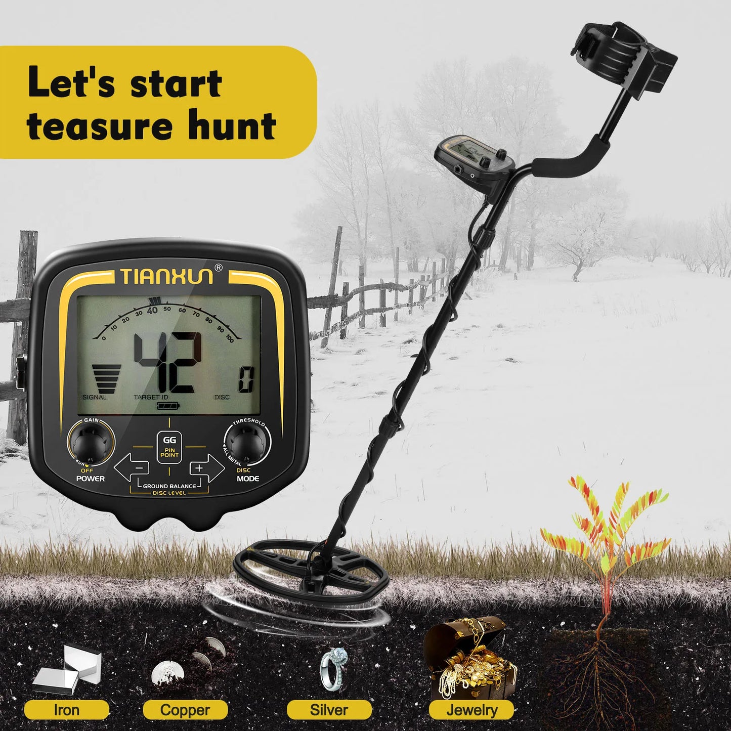 TX850 TX850L Metal Detector Underground Seeker Depth Scanner Search Finder Treasure Gold Nugget Hunter Detecting Pin Pointer [MTL]