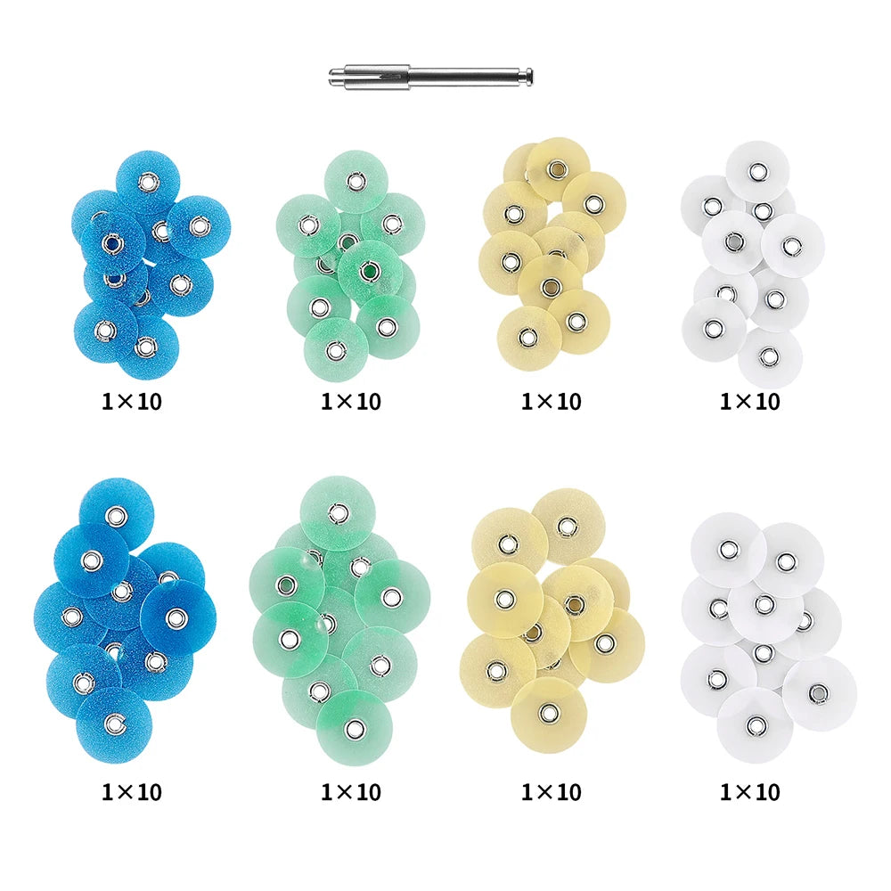 Dental Polishing Discs Gross Reduction Contouring Mandrel Stripes Set Materials Teeth Whitening 4 Color Disk [DEN]