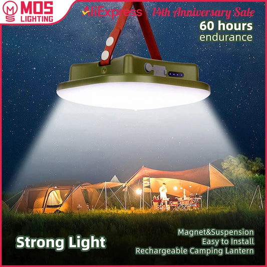 MOSLIGHTING Rechargeable Camping Lights Strong Magnet Zoom Portable Torch Tent Lantern Work Maintenance Lighting Outdoors LED [MAG]