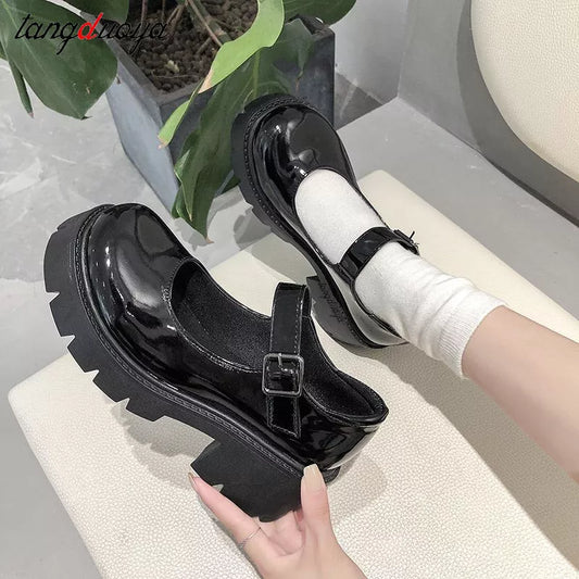 Shoes Women's heels mary janes platform Lolita shoes on heels Pumps Women's Japanese Style Vintage Girls High Heel shoes for women [LOL]