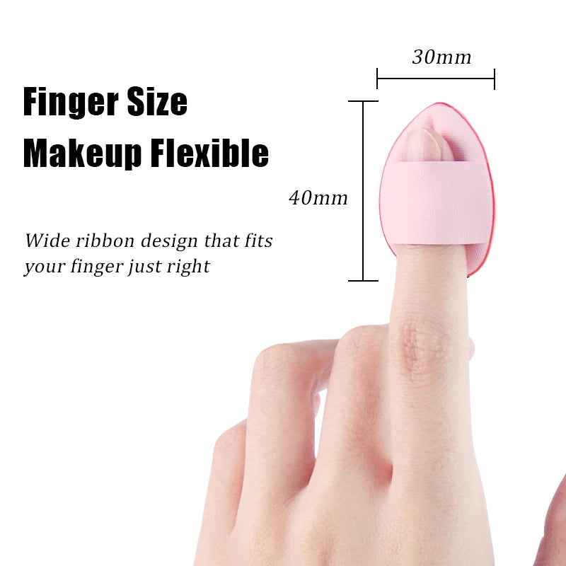 Mini Size Finger Puff Makeup Sponge Set, Face Concealer Foundation, Puff Detail, Professional Cosmetic Pad, Makeup Tool [CSM]