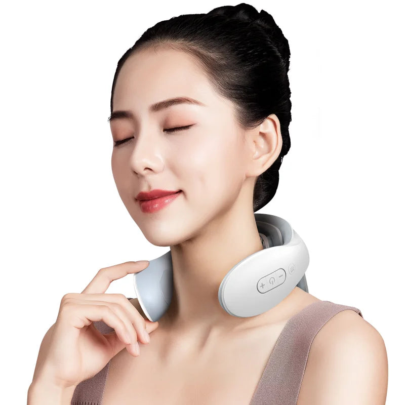 Smart Neck Massage Instrument Portable Shoulder Neck Massage Cervical Vertebra Health Care Vibrator Heating Relieve Pain Muscle [ADL]