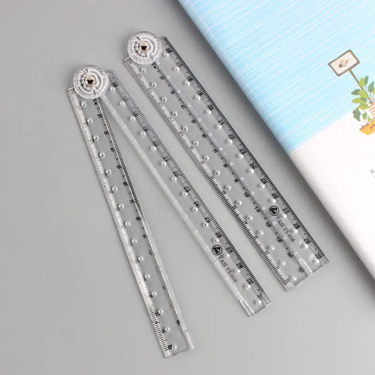 MOHAMM 1pc Folding Acrylic Ruler - Perfect for School and Office Supplies! [OFF]