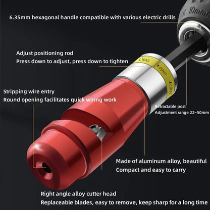 Electric Wire Stripper For Fast Stripping Wire Tool Al Electric Wire Peeling Machine For Power Drill Driver Wire Stripping Tool [TOL]