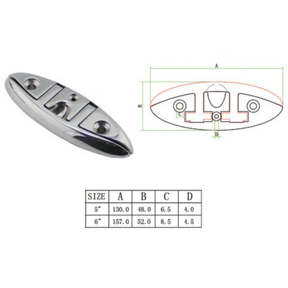 2PCS 316 Stainless Steel Folding Cleats Pull Filp Up Folding Cleat 5 inch 6 inch Manufactures Heavy Duty Marine Hardware Boat [MRN]