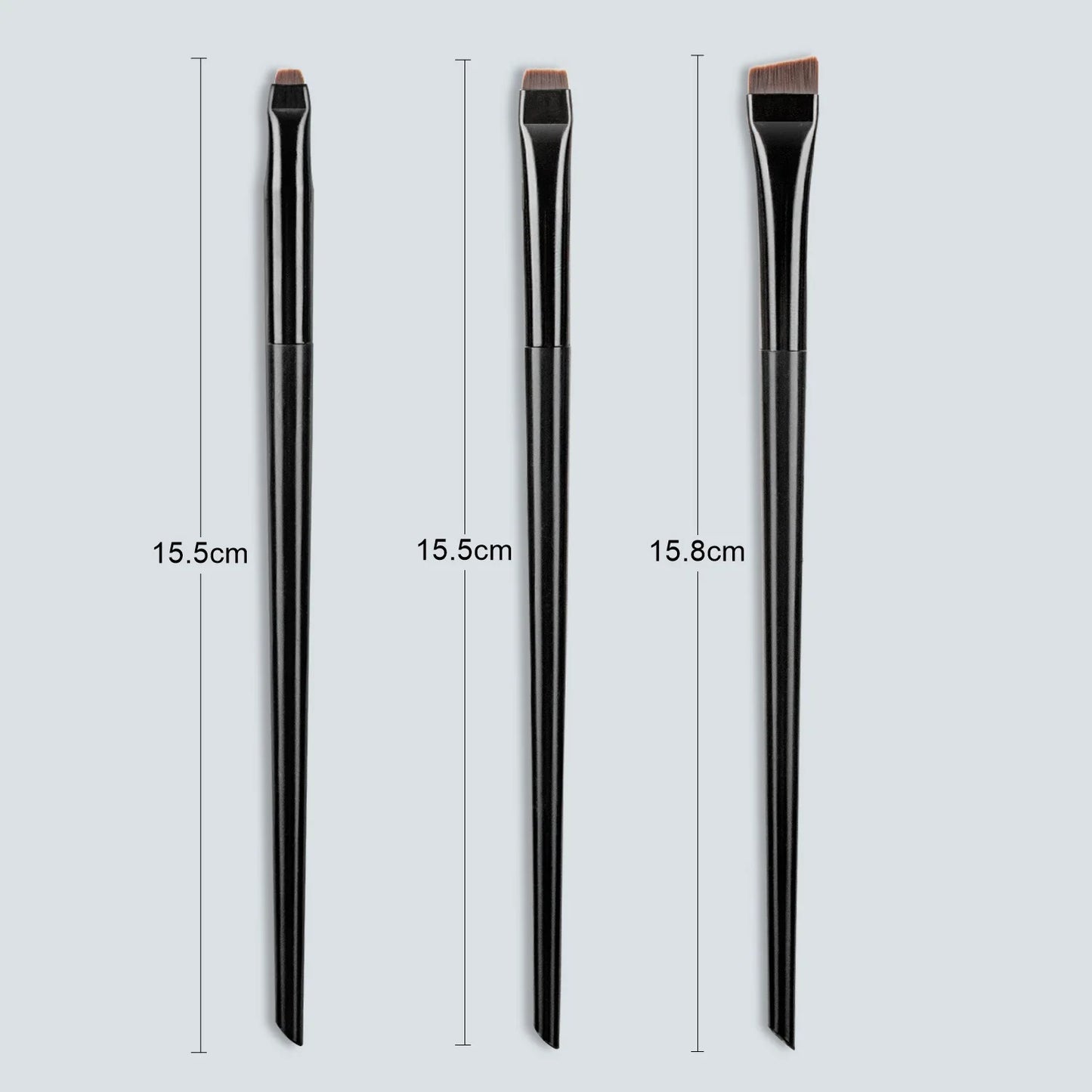 Blade Eyeliner Brush Eyebrow Brush Portable Flat Fine Eye Liner Brow Contour Makeup Brushes Cosmetic Beauty Makeup Tool 3pcs/set [CSM]