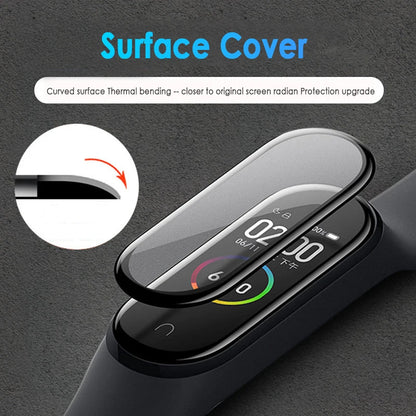 9D Full Screen Protector for Xiaomi band 6 7 8 film strap Mi band Smart Watch Miband Soft Protective Glass xiaomi band 4 5 Film [SWH]