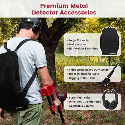 Metal Detector Professional Underground Gold Detector High Accuracy Metal Finder Waterproof Search Coil Seeker Treasure [MTL]