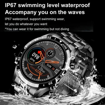 LIGE Smart Watch Men Full Circle Touch Screen Bluetooth Call Men Smartwatch Waterproof Sport Activity Fitness Watch+Box [SWH]