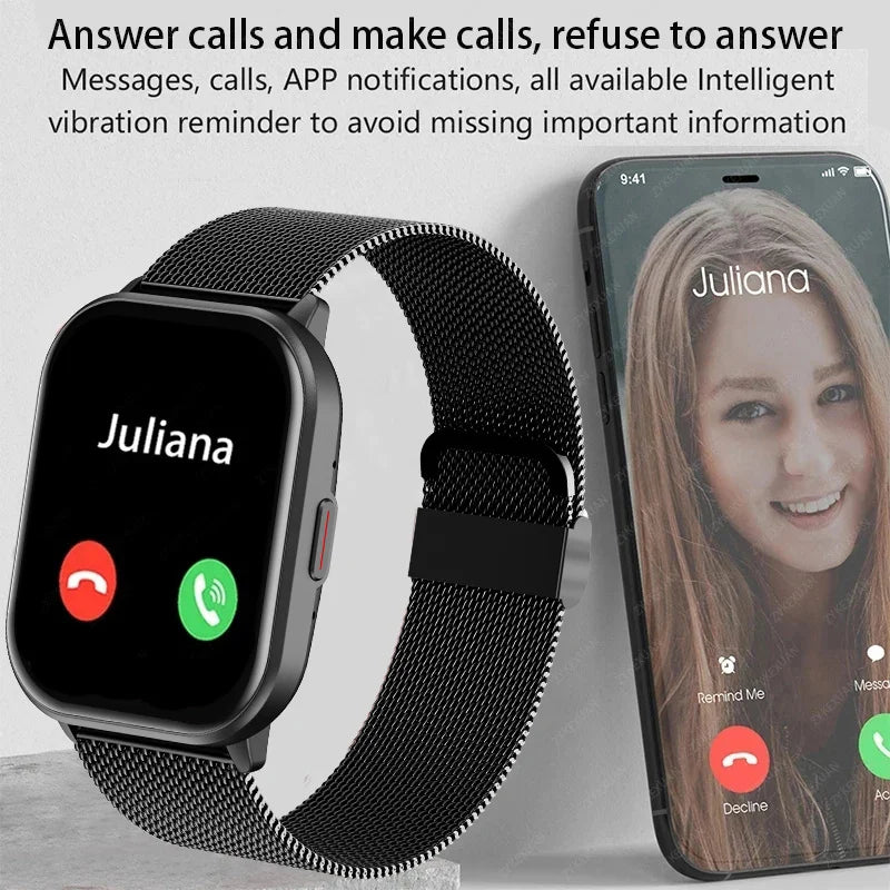 New Smart Watch Men Women Heart Rate Blood Pressure 100+ Sports Modes Fitness Tracker Bluetooth Call Smartwatch Man For Xiaomi [SWH]