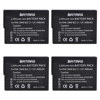 2X DMW-BLC12 BLC12E DMW BLC12 Battery + LED USB Dual Charger Type C Port for Panasonic Lumix FZ1000 FZ200 FZ300 G5 G6 G7 GH2 GX8 [BAT]