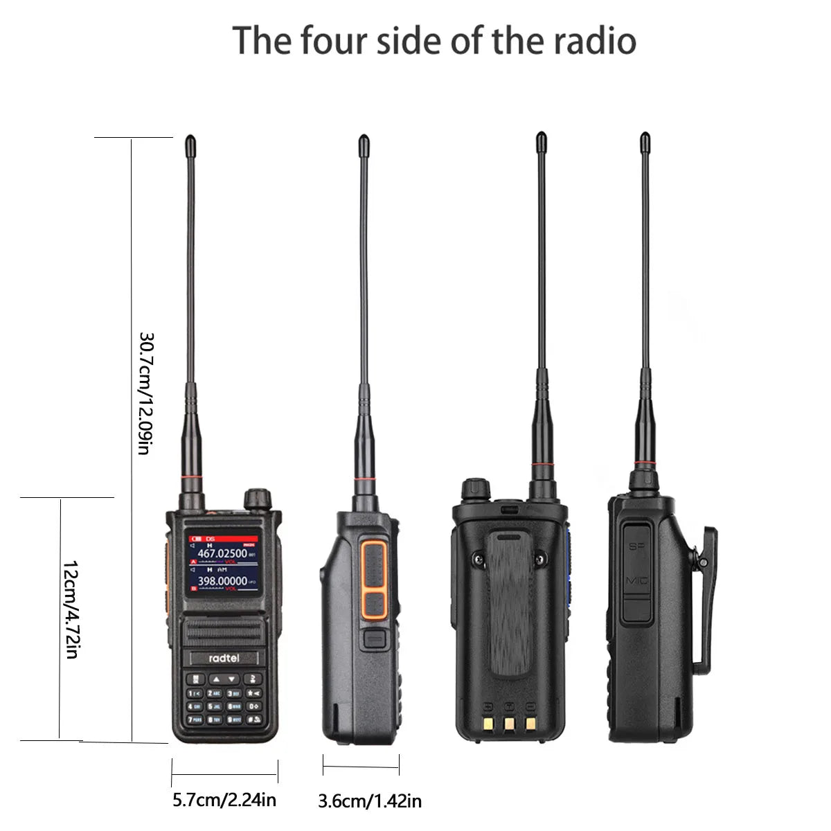 Radtel RT-470X Multi-bands Ham Walkie-Talkies 256CH Air Band Two Way Radio Station Aviation NOAA Police Marine Transceiver PTT [MRN]