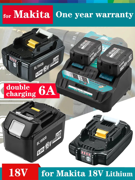 Battery 18v for Makita BL1860 BL1850B BL1850 BL1840 BL1830 screwdriver battery & charger 18v Replacement Power Tool Batteries. [BAT]