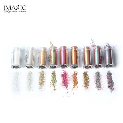 IMAGIC New Arrival Glitter Eyeshadow Metallic Loose Powder Waterproof Shimmer Pigments Colors Eye Shadow Makeup Cosmetics [CSM]