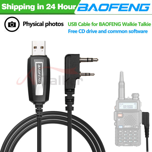 Quansheng UVK5 UVK6 UV5RPlus Original Baofeng USB Programming Cable With Driver CD For UV-5R BF-888S UV-82 Walkie Talkie [TEL]