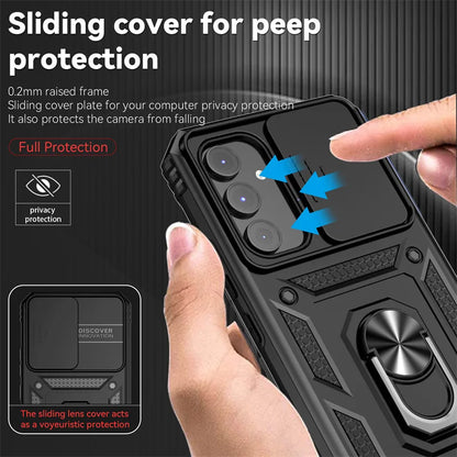 For Samsung Galaxy A14 A34 A54 5G Case Slide Camera Protect Armor Phone Case For Samsung A54 A 14 34 54 Magnet Holder Ring Cover [PHC]