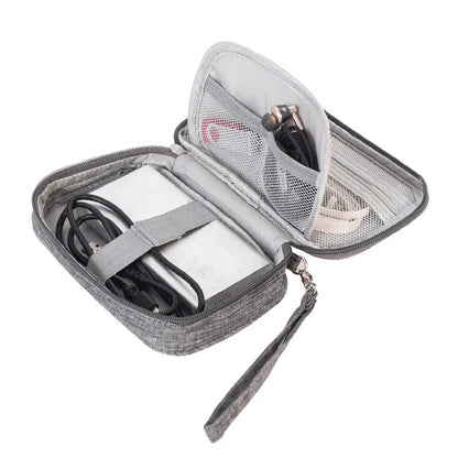 Portable Cable Digital Storage Bags Organizer USB Gadgets Wires Charger Power Battery Zipper Cosmetic Bag Case Accessories Item [CSM]