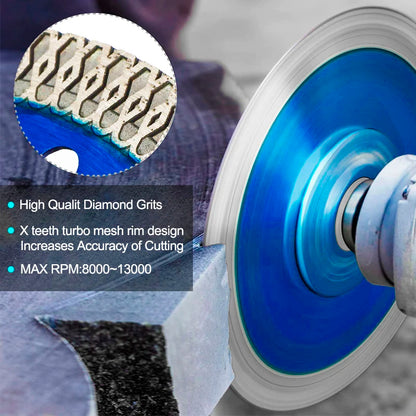 XCAN 1pc 105/115/125mm Diamond Saw Blade For Porcelain Tile Ceramic Dry/Wet Cutting Stone Cut off Saw Blade Diamond Cutting Disc [TPT]