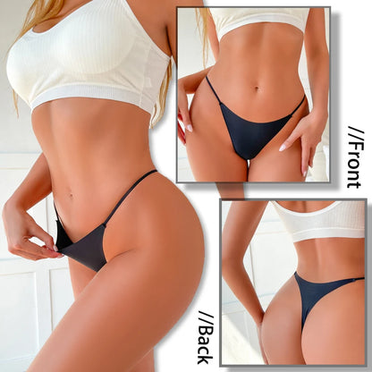 3PCS Women Sexy Seamless Thong Mluti Colors G-String Panties Hihg Elastic Underwear High Cut  No Trace Lingerie Soft Underpants [UND]