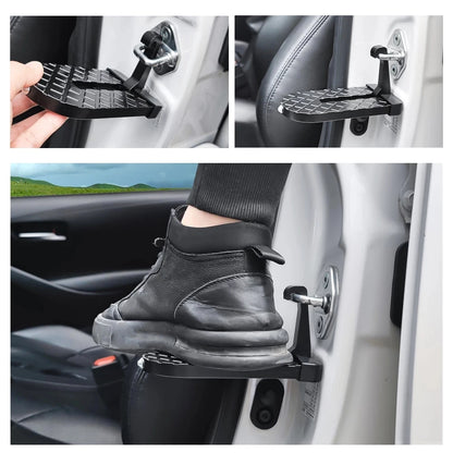 Universal Foldable Car Roof Rack Step Car Door Step Multifunction Latch Hook Auxiliary Foot Pedal Aluminium Alloy Safety Hammer [CAR]