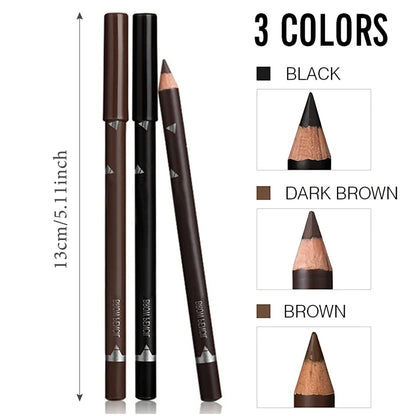 6/12Pcs Eye Brow Pencil Waterproof Professional Women Eye Makeup Pen Easy Color Natural Black Brown Cosmetic Beauty Eyebrow Tool [CSM]