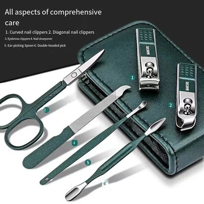 Nail Scissors Set Household High End Mens And Womens Special Nail Clippers Manicure Beauty Tools 6 Piece Portable Household [BEU]