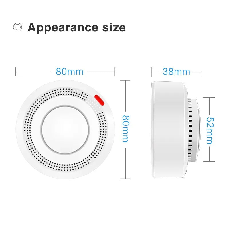 Tuya ZigBee Smart Smoke Detector Security Protection Smoke Alarm Fire Protection For Home Security System Via Smart Life App [SEC]