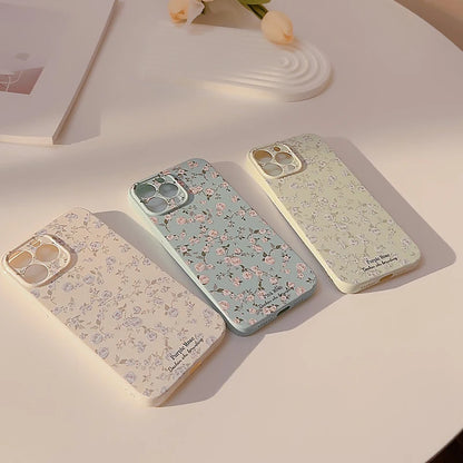 Retro Shattered Flowers Phone Case For iPhone 15 14 13 12 11 Pro Max Fashion Simple Floral Soft Shell Shockproof Bumper Cover [PHC]