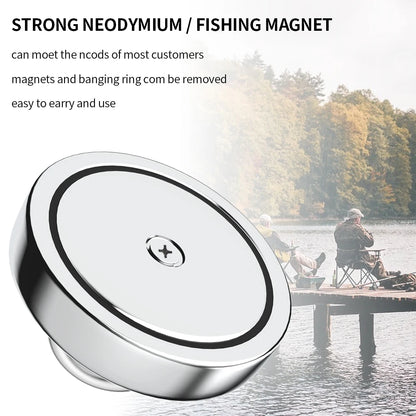 N52 Salvage Magnet Heavy Duty Search Magnets Strong Neodymium Magnet Deep Sea Fishing Magnets Mounting with Ring Eyebolt [MAG]