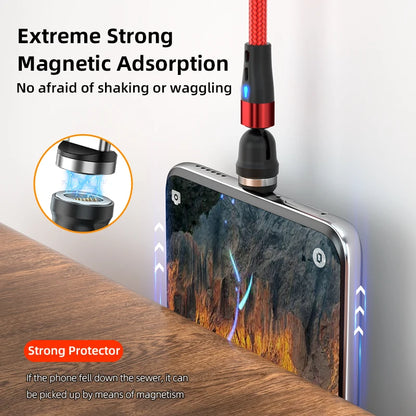AUFU 5A Magnetic Type C Cable For Samsung S21 Huawei P30 Magnet Fast Charging Charger Wire for iPhone Xiaomi Micro USB Data Cord [MOB]