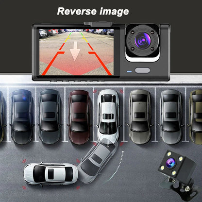 3 Channel Dash Cam for Car Camera 1080P Video Recorder Dashcam Black Box Dual Lens Inside Car DVR Rear View Camera car accessory [CAR]