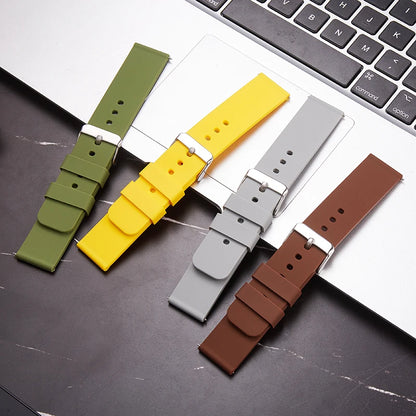 Silicone Strap Quick Release Watch Strap 18mm 20mm 22mm 24mm Waterproof Soft Rubber Smart Watch Band Wrist Bracelet Belts [SWH]